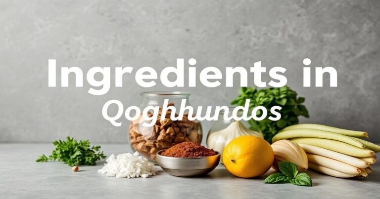 Understanding the Ingredients in Qoghundos: A Complete Guide